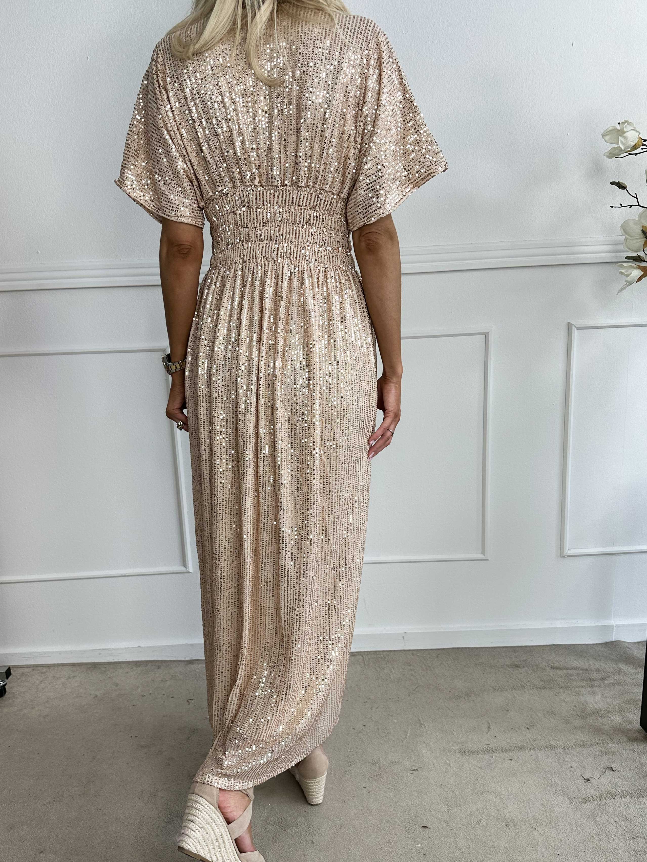 Pams Glitter - Lang smuk kjole med pailletter